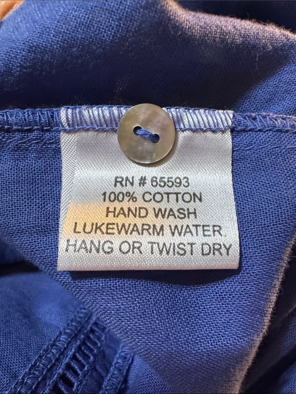 JP and Mattie Blue Embroidered Ruffle Collar Button-Up Top - Picture 5 of 5